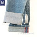 الجينز الياباني الأزرق الفاتح 13 أوقية سراويل جينز